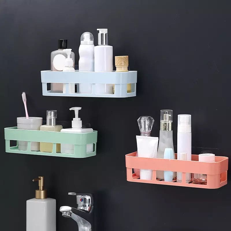 Traceless Paste Bathroom Shelf, Toilet Adhesive Shampoo Gel Storage Basket, Bathroom Corner Shower Shelf Rack, Wall-mounted Storage Rack, Stick-up Wall Sucker Plastic Organizer, Plastic Rack for Kitchen & Bathroom Traceless Paste Bathroom Shelf, Toilet Adhesive Shampoo Gel Storage Basket, Bathroom Corner Shower Shelf Rack, Wall-mounted Storage Rack, Stick-up Wall Sucker Plastic Organizer, Plastic Rack for Kitchen & Bathroom